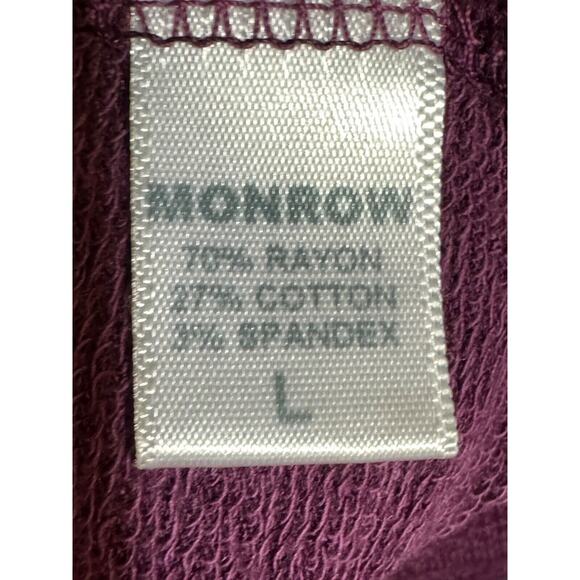 Monrow · Large · Supersoft Jogger · Plum Purple · Elastic Cuff Bottom - Picture 5 of 6